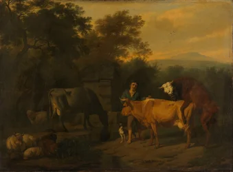 Landscape with Herdsman and Cattle